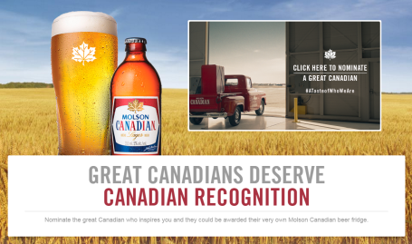 Molson Canadian boxes with image